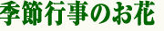 季節行事のお花